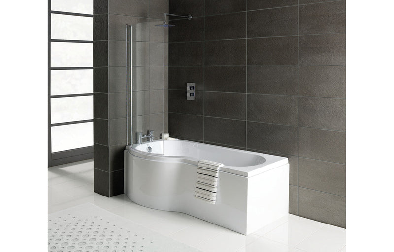 P-Shape 1700x700-850x410mm 0TH Shower Bath Panel & Screen (LH)