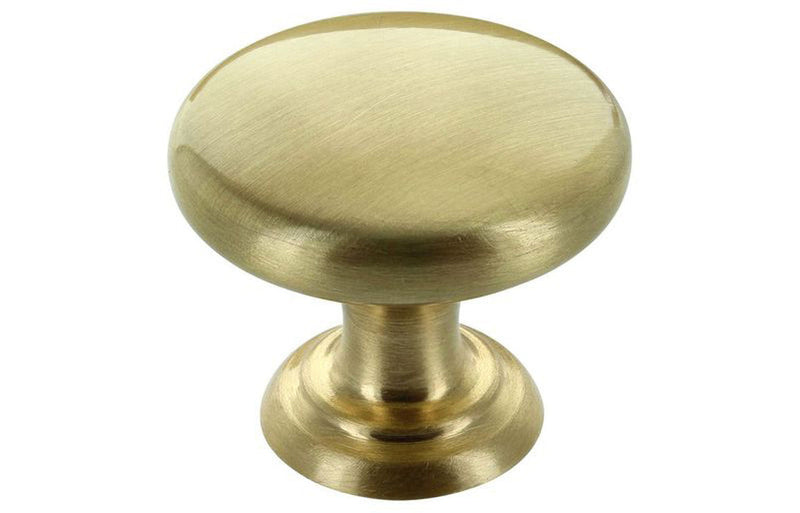 38mm Round Knob Handle - Brushed Brass