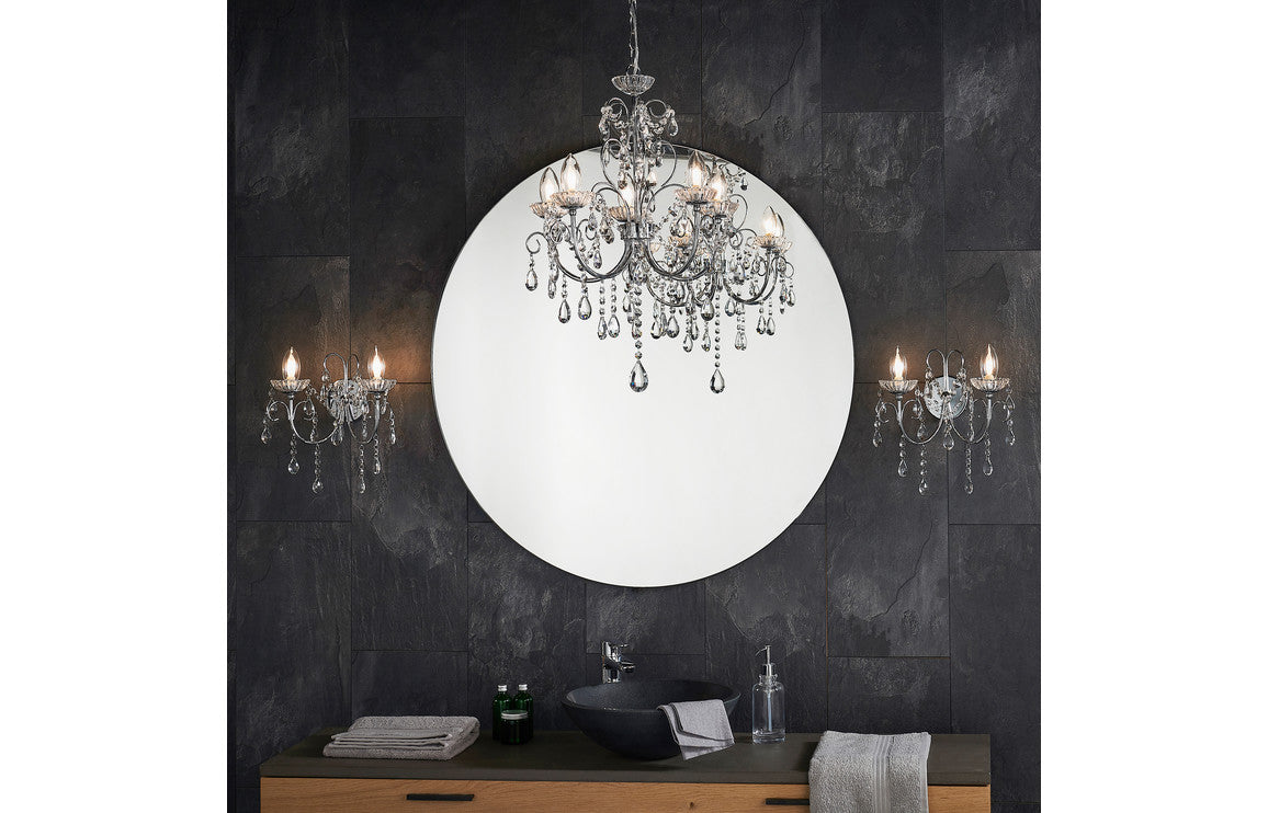 Solara 2 Arm Chandelier Wall Light - Chrome