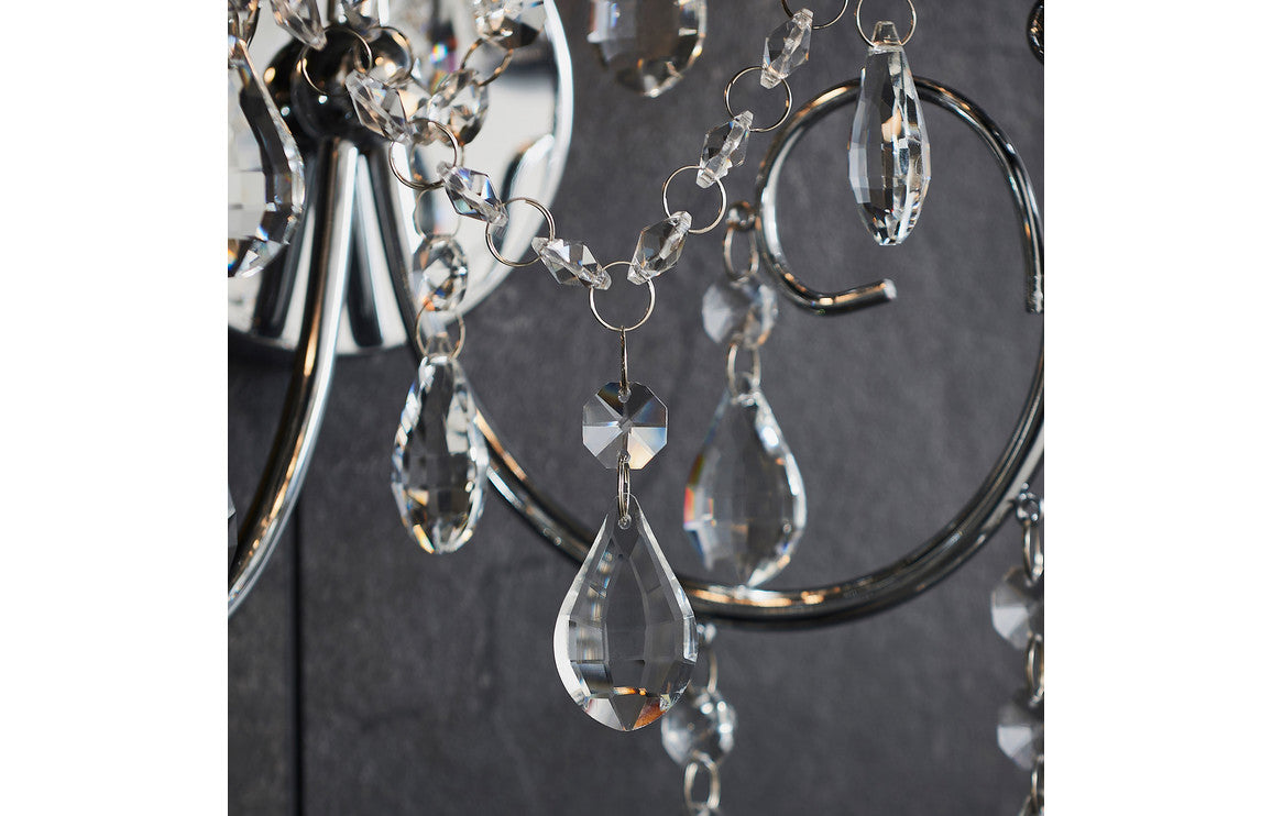 Solara 2 Arm Chandelier Wall Light - Chrome
