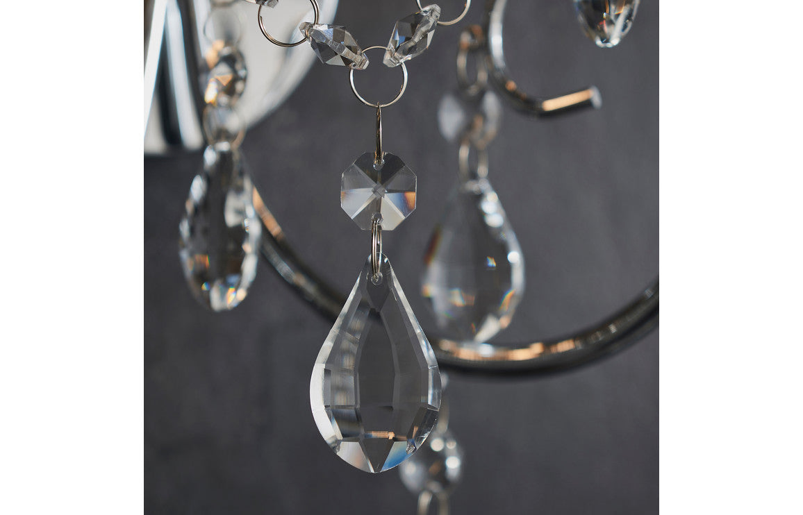 Solara 2 Arm Chandelier Wall Light - Chrome