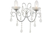 Solara 2 Arm Chandelier Wall Light - Chrome