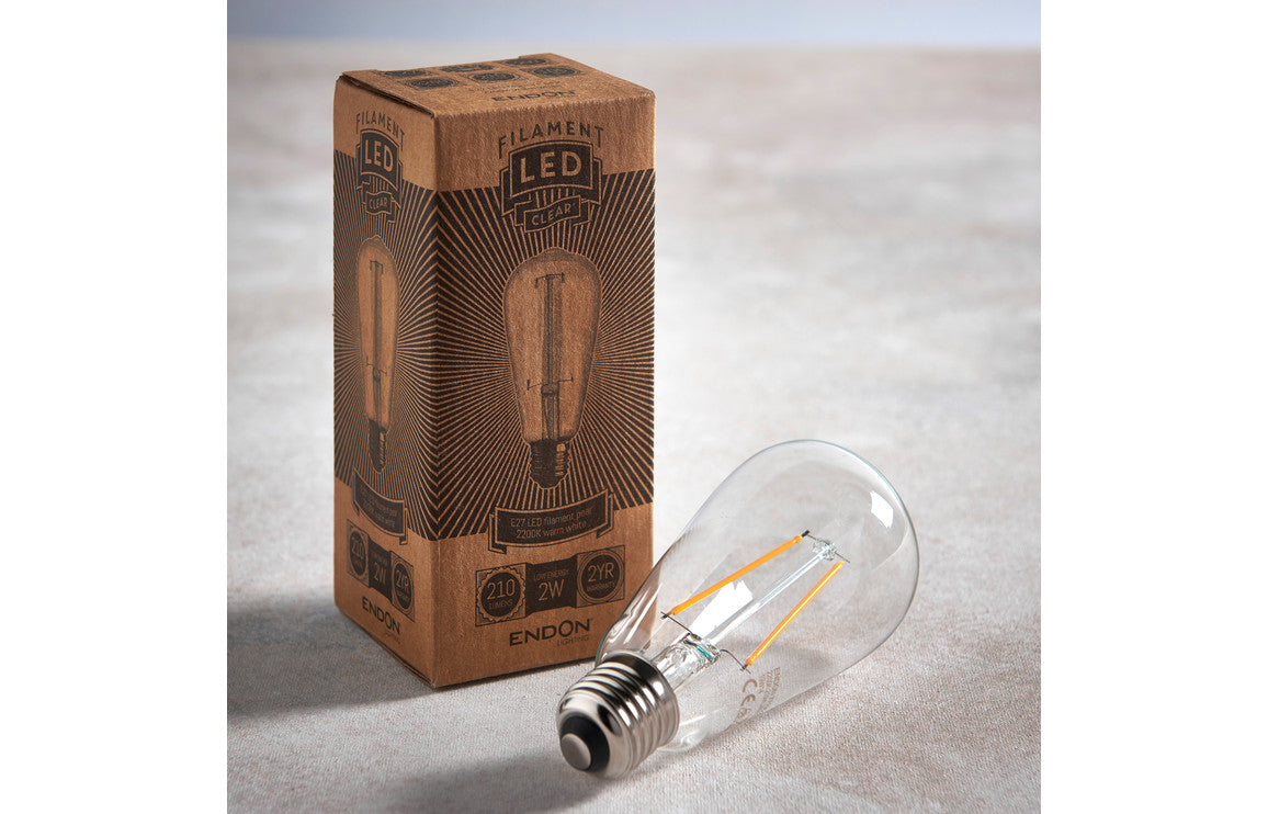 E27 LED Filament Pear Bulb