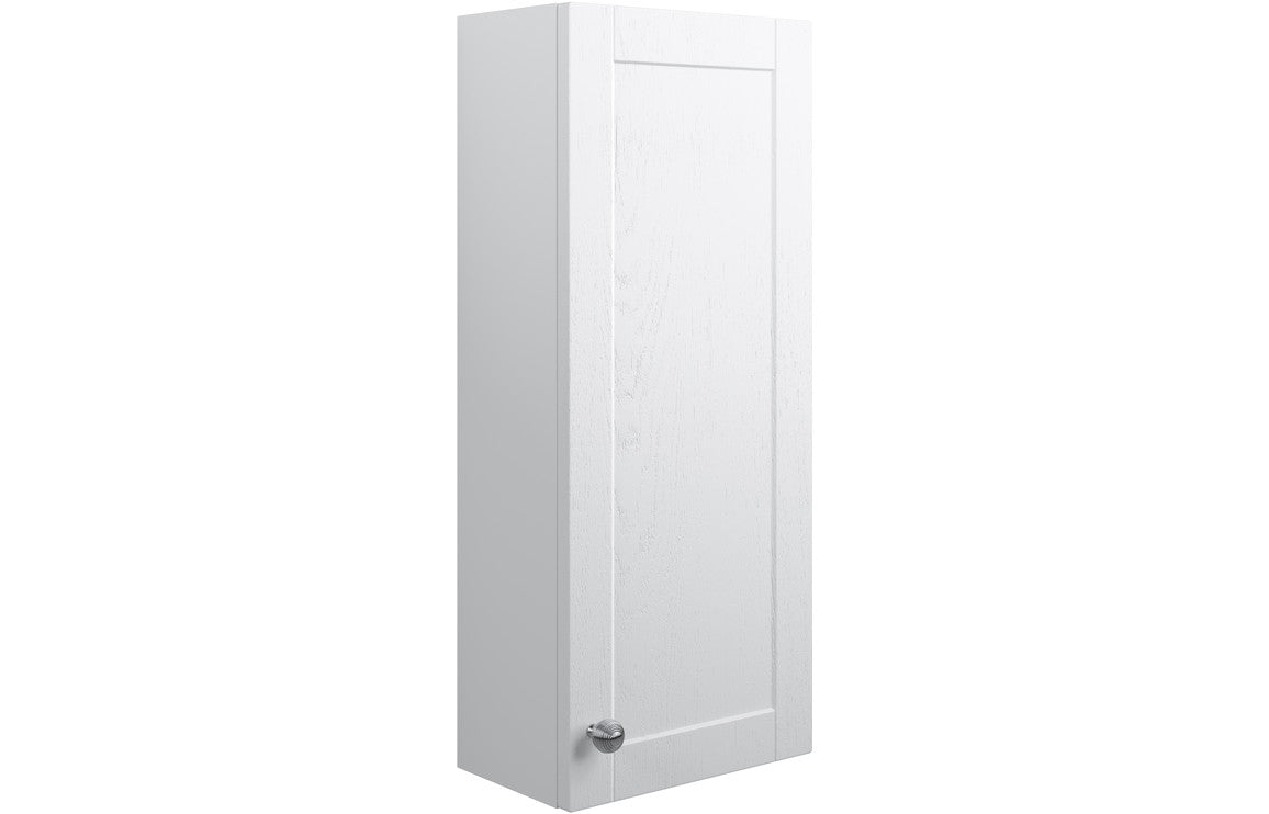 Cello 300mm 1 Door Wall Unit - Satin White Ash