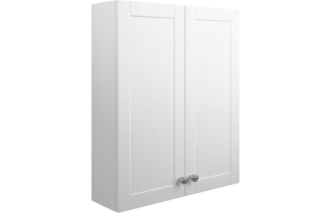 Cello 600mm 2 Door Wall Unit - Satin White Ash
