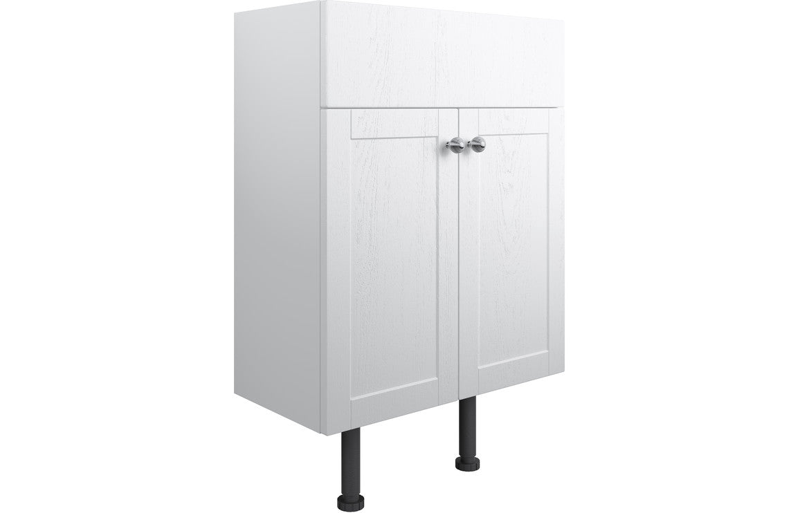 Cello 500mm 2 Door Basin Unit - Satin White Ash