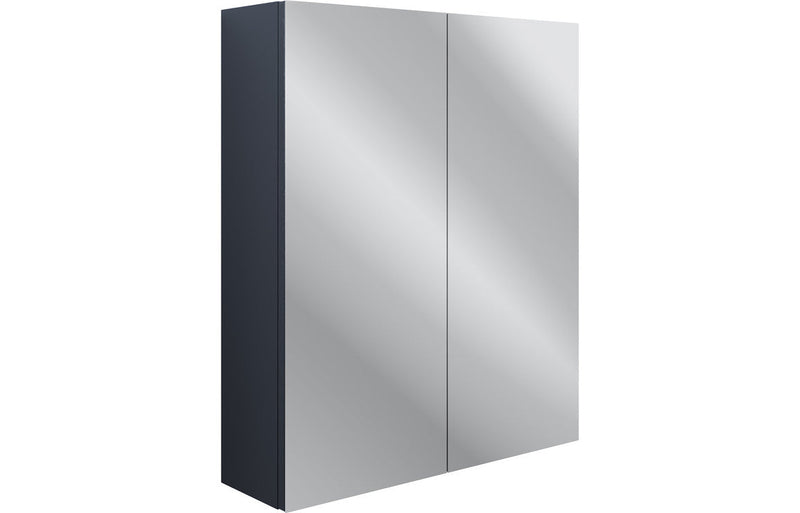 Cello 600mm 2 Door Mirrored Wall Unit - Indigo Ash