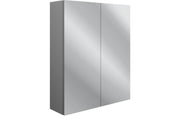 Cello 600mm 2 Door Mirrored Wall Unit - Grey Ash