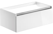 Elysium 800mm 1 Drawer Wall Hung Basin Unit (No Top) - White Gloss
