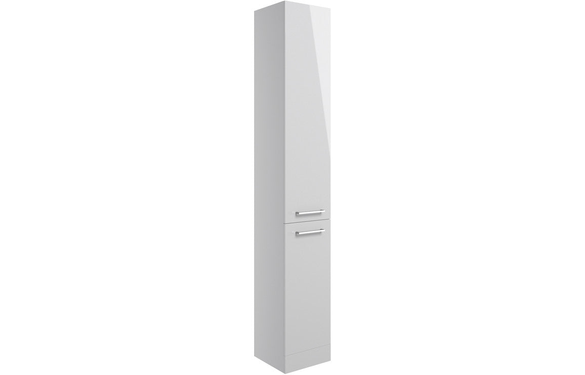 Utopia 350mm Floor Standing 2 Door Tall Unit - Grey Gloss