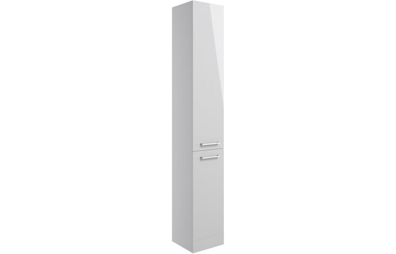Utopia 350mm Floor Standing 2 Door Tall Unit - Grey Gloss