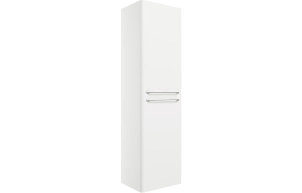 Genesis 454mm Wall Hung 2 Door Tall Unit - White Gloss
