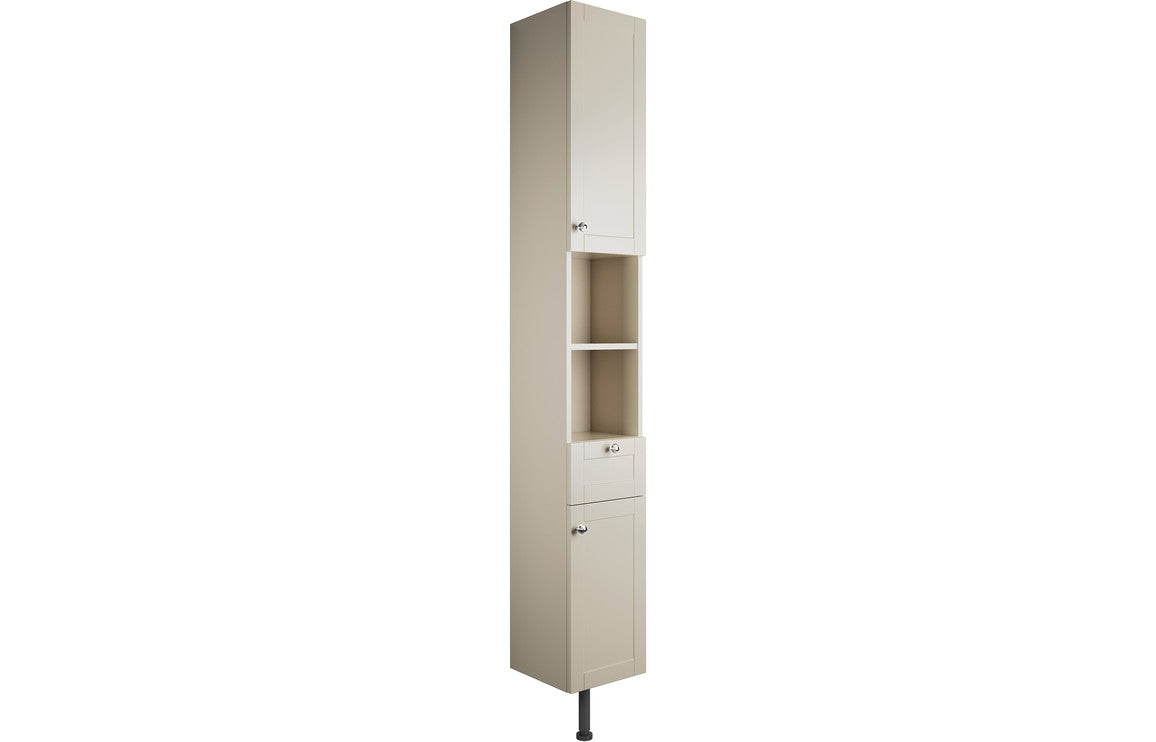 Cello 300mm 2 Door Tall Unit - Matt Latte
