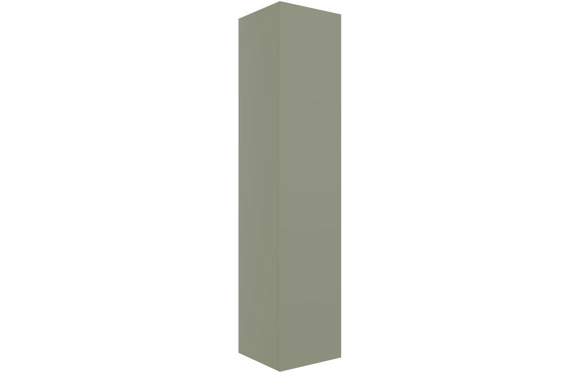 Serenita 350mm Wall Hung 1 Door Tall Unit - Matt Olive Green