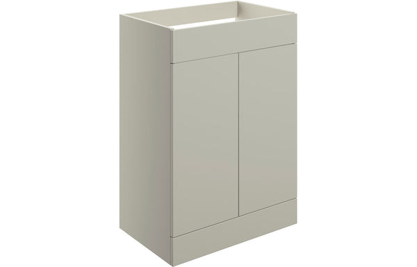 Serenita 590mm Floor Standing 2 Door Basin Unit (No Top) - Matt Latte