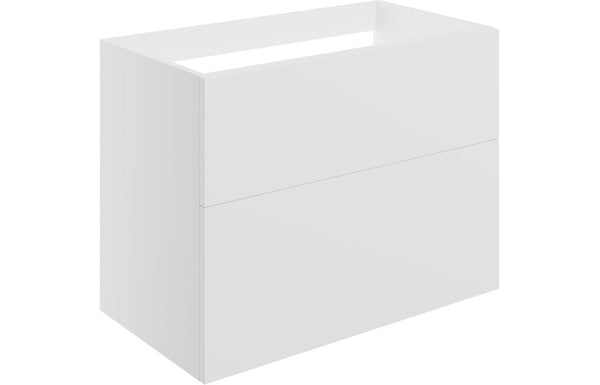 Serenita 790mm Wall Hung 2 Drawer Basin Unit (No Top) - Matt White