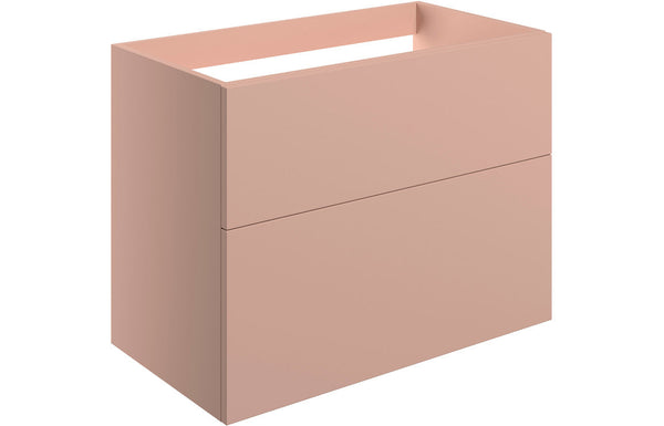 Serenita 790mm Wall Hung 2 Drawer Basin Unit (No Top) - Matt Antique Rose