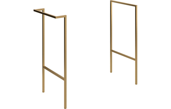 Serenita Optional Frame with Integrated Towel Rail - Brushed Brass