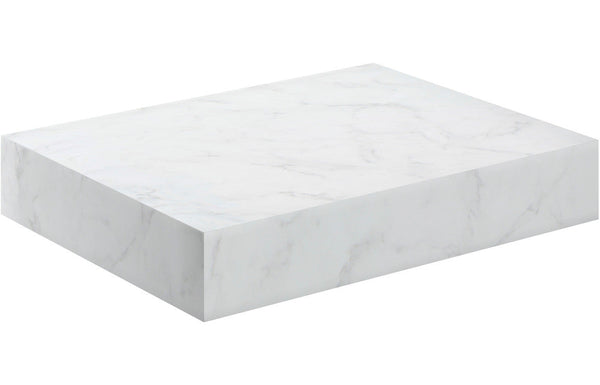 Mosaic 600mm Wall Hung Basin Shelf - White Marble