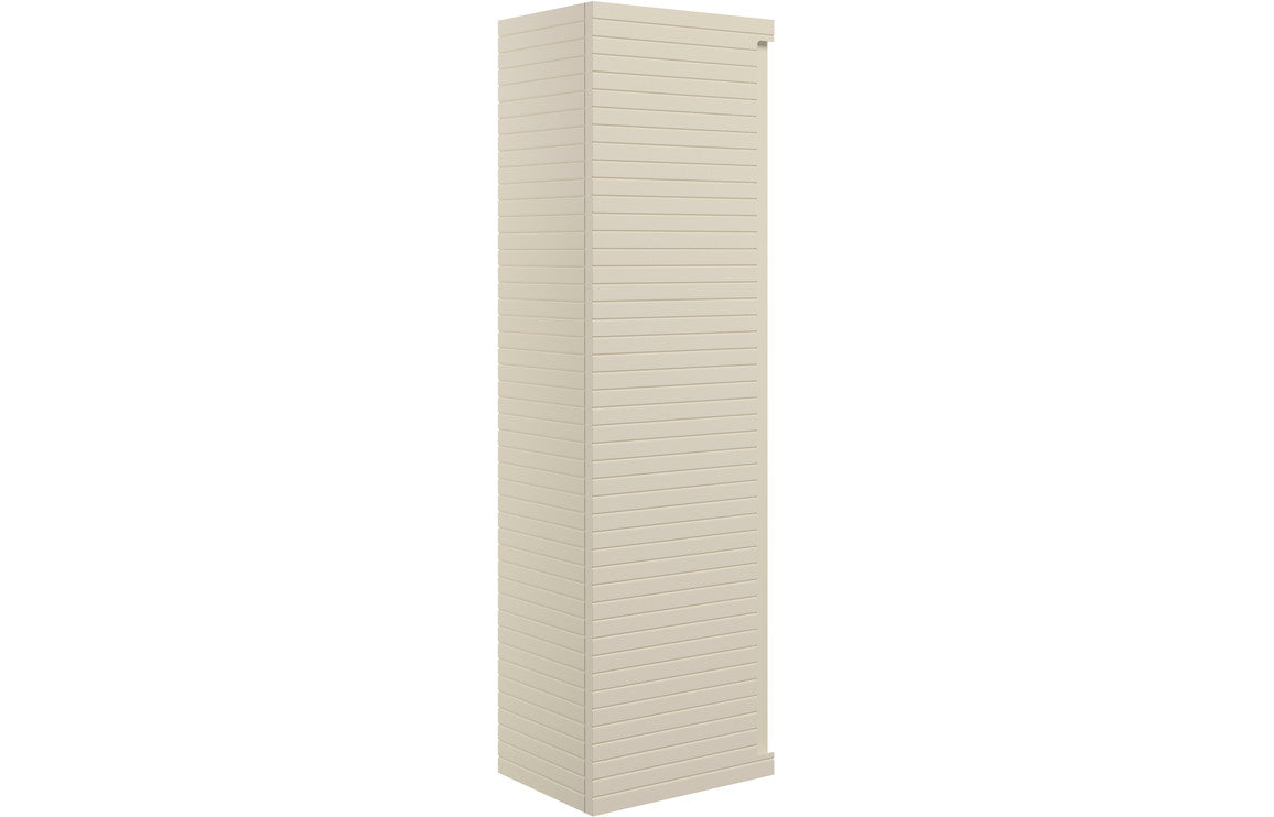 Belleza 350mm Wall Hung 1 Door Tall Unit - Matt Cotton