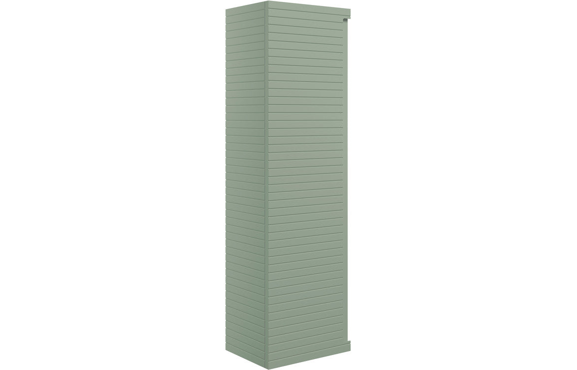 Belleza 350mm Wall Hung 1 Door Tall Unit - Matt Willow Green