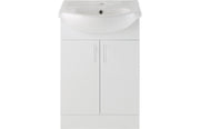 Valenza 560mm Basin Unit & Basin - White Gloss