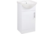 Valenza 450mm Basin Unit & Basin - White Gloss