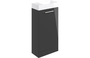 Vivido 410mm Floor Standing 1 Door Basin Unit & Basin - Anthracite Gloss
