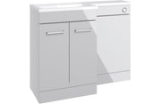 Utopia 1100mm Floor Standing L-Shape Pack & Basin (LH) - Grey Gloss