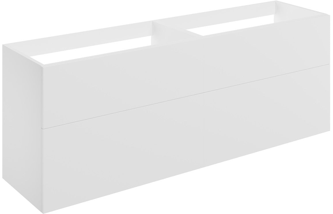 Serenita 1180mm Wall Hung 4 Drawer Basin Unit (No Top) - Matt White