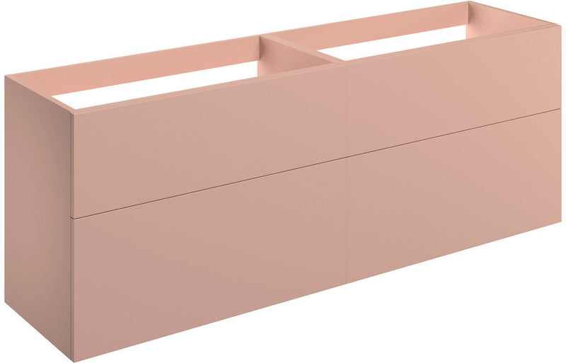 Serenita 1180mm Wall Hung 4 Drawer Basin Unit (No Top) - Matt Antique Rose
