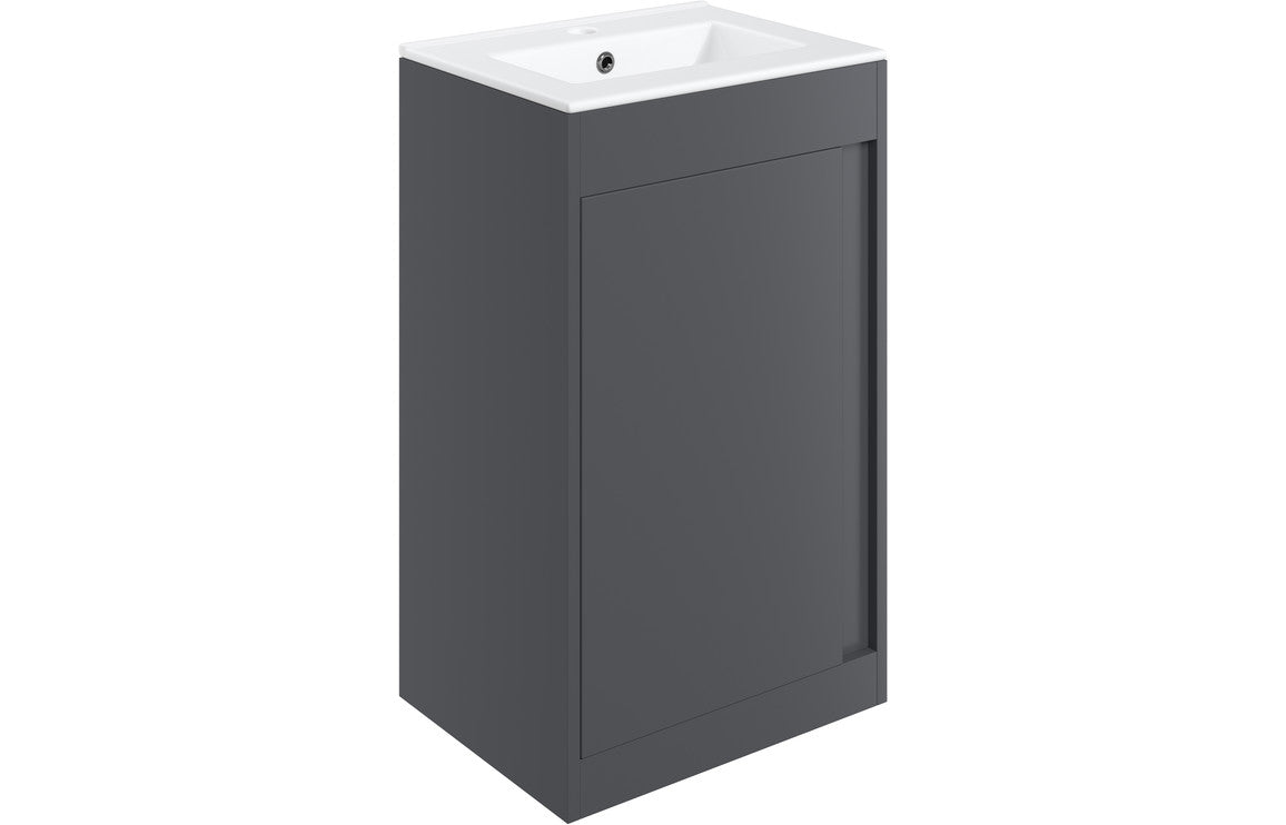 Evolve 510mm Floor Standing Unit Inc. Basin - Matt Graphite Grey