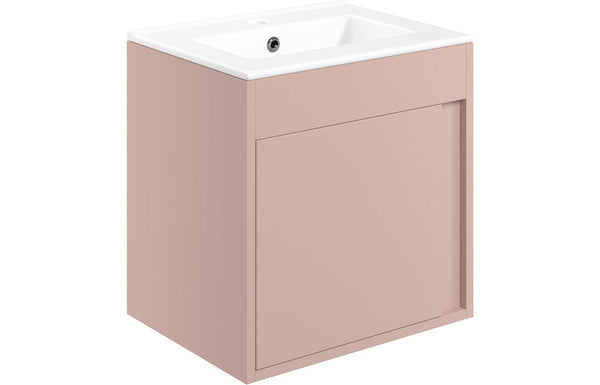 Evolve 510mm Wall Hung Unit Inc. Basin - Matt Antique Rose
