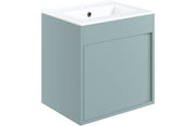 Evolve 510mm Wall Hung Unit Inc. Basin - Matt Sea Green