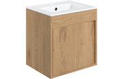 Evolve 510mm Wall Hung Unit Inc. Basin - Seville Oak