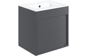 Evolve 510mm Wall Hung Unit Inc. Basin - Matt Graphite Grey