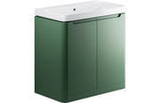 Harmony 800mm 2 Door Floor Standing Basin Unit - Matt Sage Green