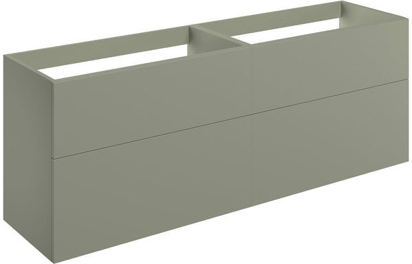 Serenita 1180mm Wall Hung 4 Drawer Basin Unit (No Top) - Matt Olive Green