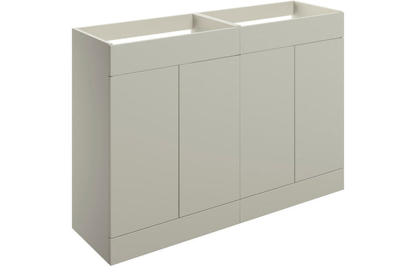 Serenita 1180mm Floor Standing 4 Door Basin Unit (No Top) - Matt Latte