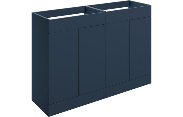 Serenita 1180mm Floor Standing 4 Door Basin Unit (No Top) - Matt Deep Blue