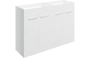 Vivido 1180mm Floor Standing 2 Door Basin Unit Run (No Top) - White Gloss