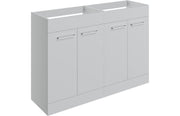 Vivido 1180mm Floor Standing 2 Door Basin Unit Run (No Top) - Grey Gloss