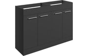 Vivido 1180mm Floor Standing 2 Door Basin Unit Run (No Top) - Anthracite Gloss