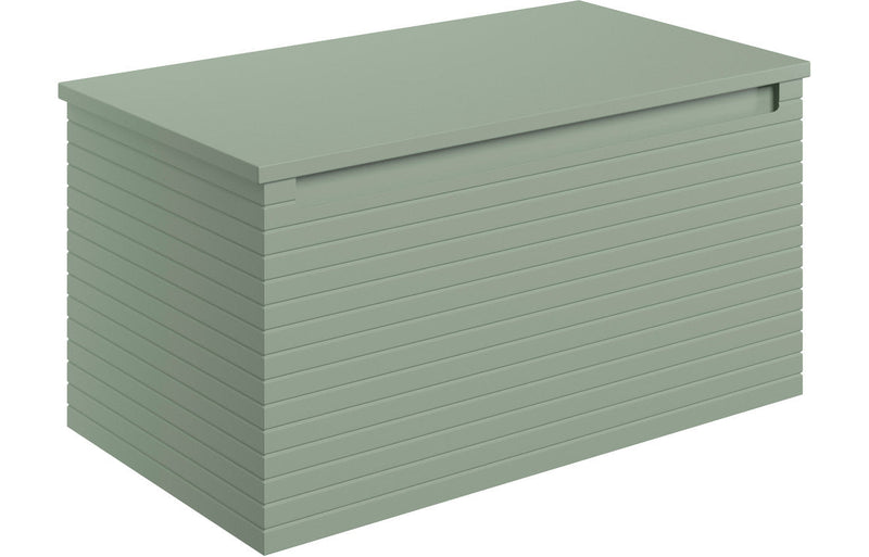 Belleza 800mm Wall Hung 1 Drawer Basin Unit & Worktop - Matt Willow Green