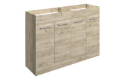 Vivido 1180mm Floor Standing 2 Door Basin Unit Run (No Top) - Oak