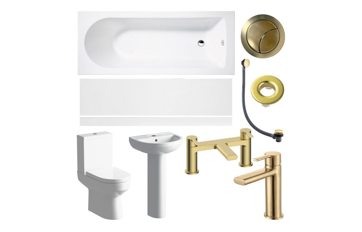 Sanita Full Suite & Bath w/Brushed Brass Finishes