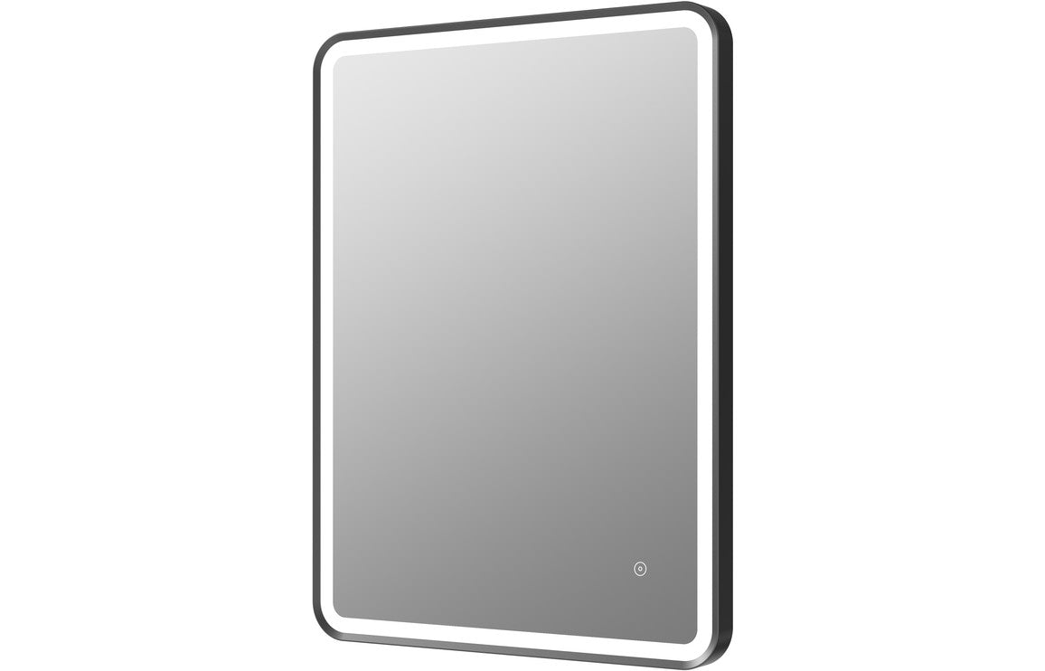 Rey 600mm Rectangle Front-Lit LED Mirror - Matt Black