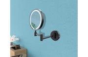 Mire Round LED Cosmetic Mirror - Black