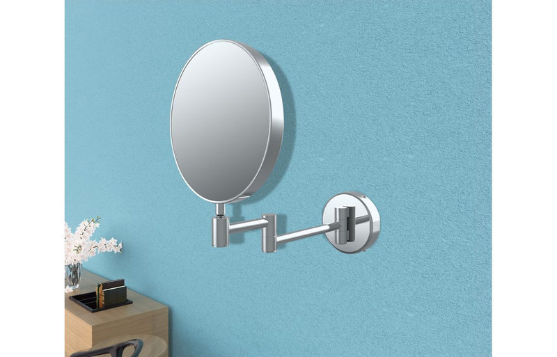 Aria Round Cosmetic Mirror - Chrome