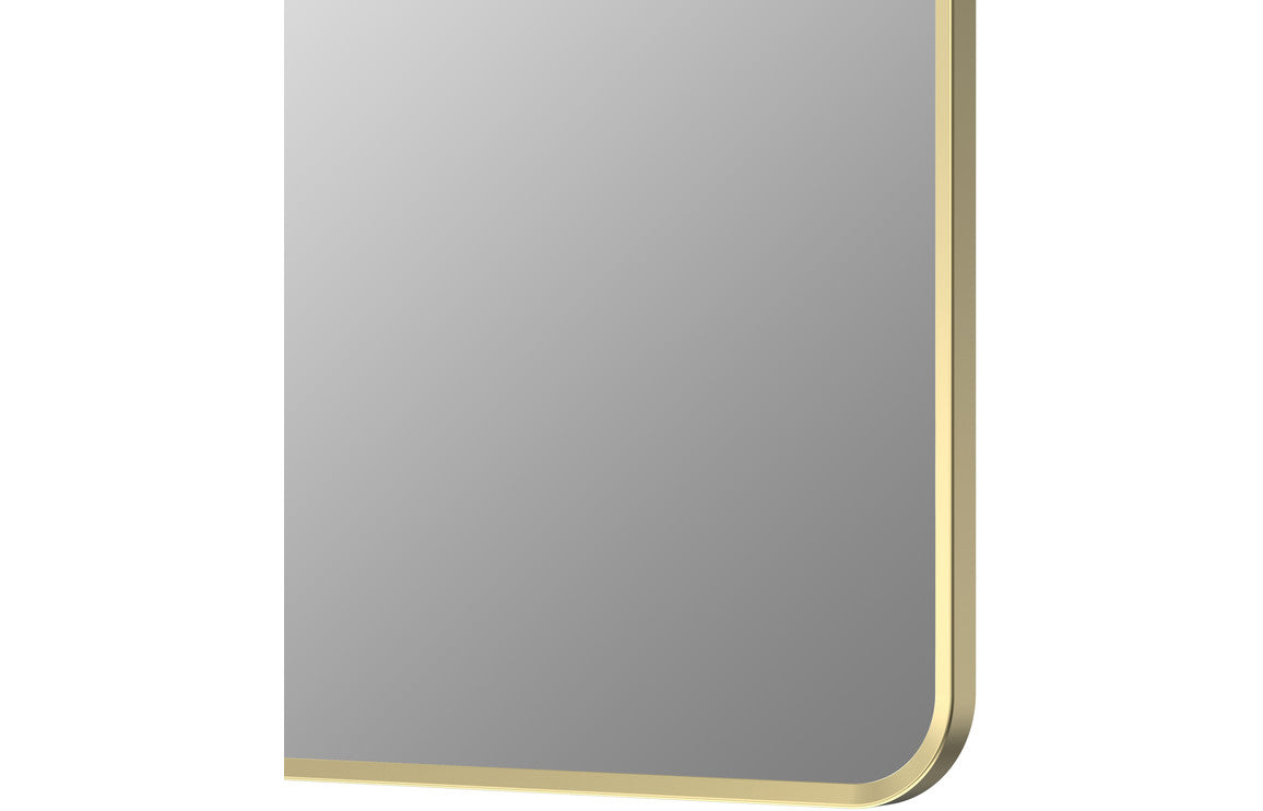 Niko 600x800mm Rectangle Mirror - Brushed Brass